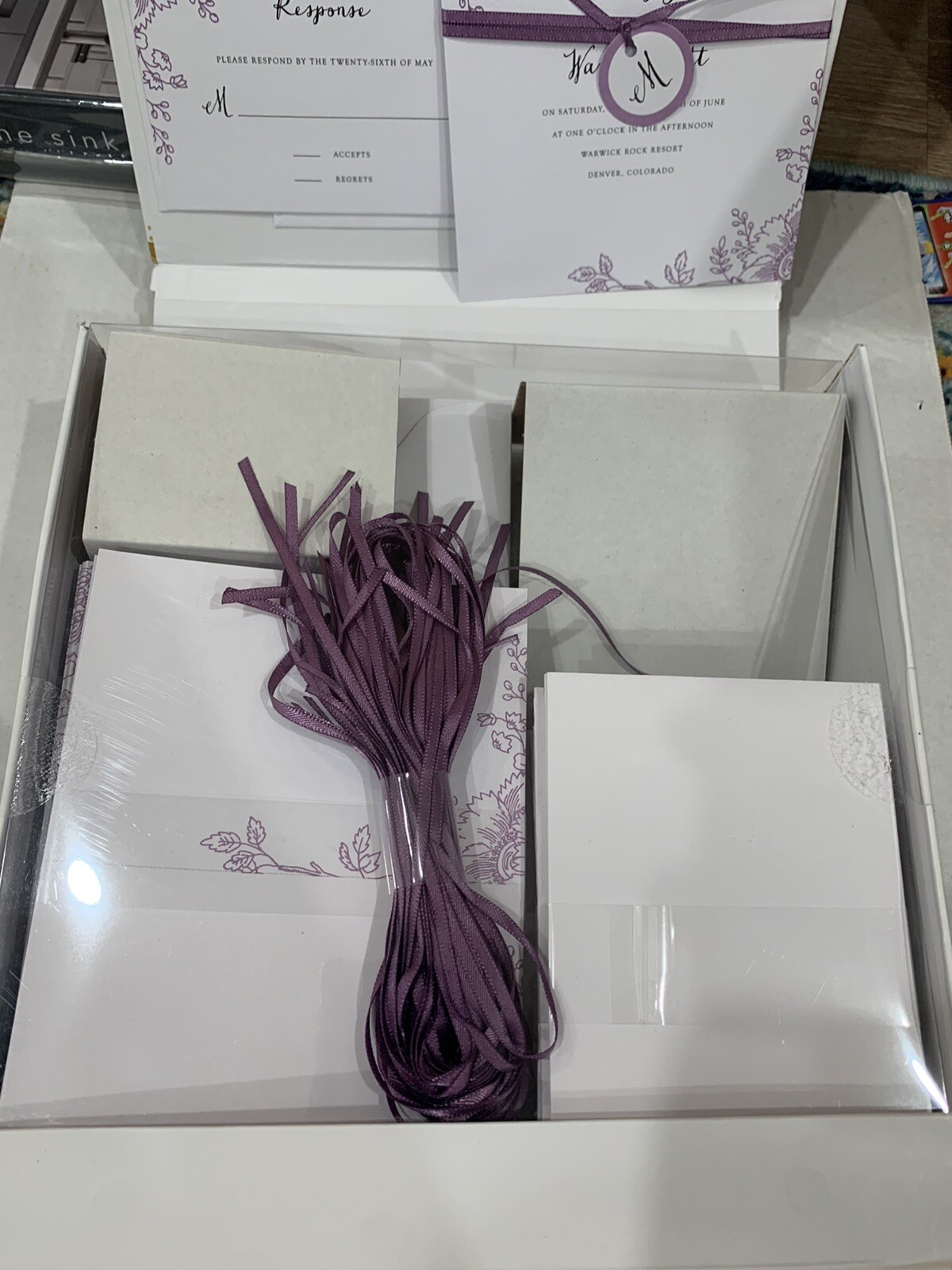 Celebrate It Invitation Kit Wedding 30 Printable Invitation Card Sets  Lavender | eBay