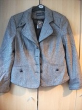 Ladies New Without Tags Alex &co Wool Silk Mix Brown Jacket Size 12