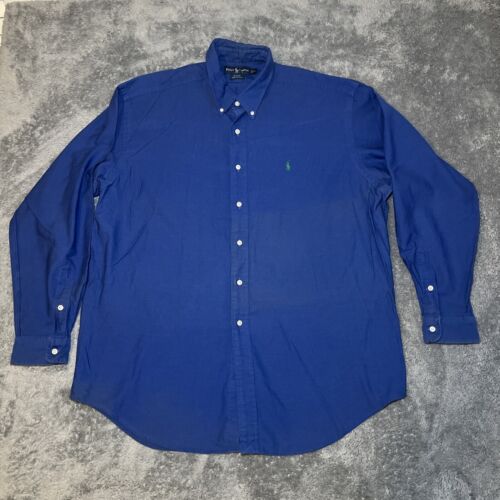 Men’s Ralph Lauren Long Sleeve Button Up Shirt Blake 100% Cotton SZ XL