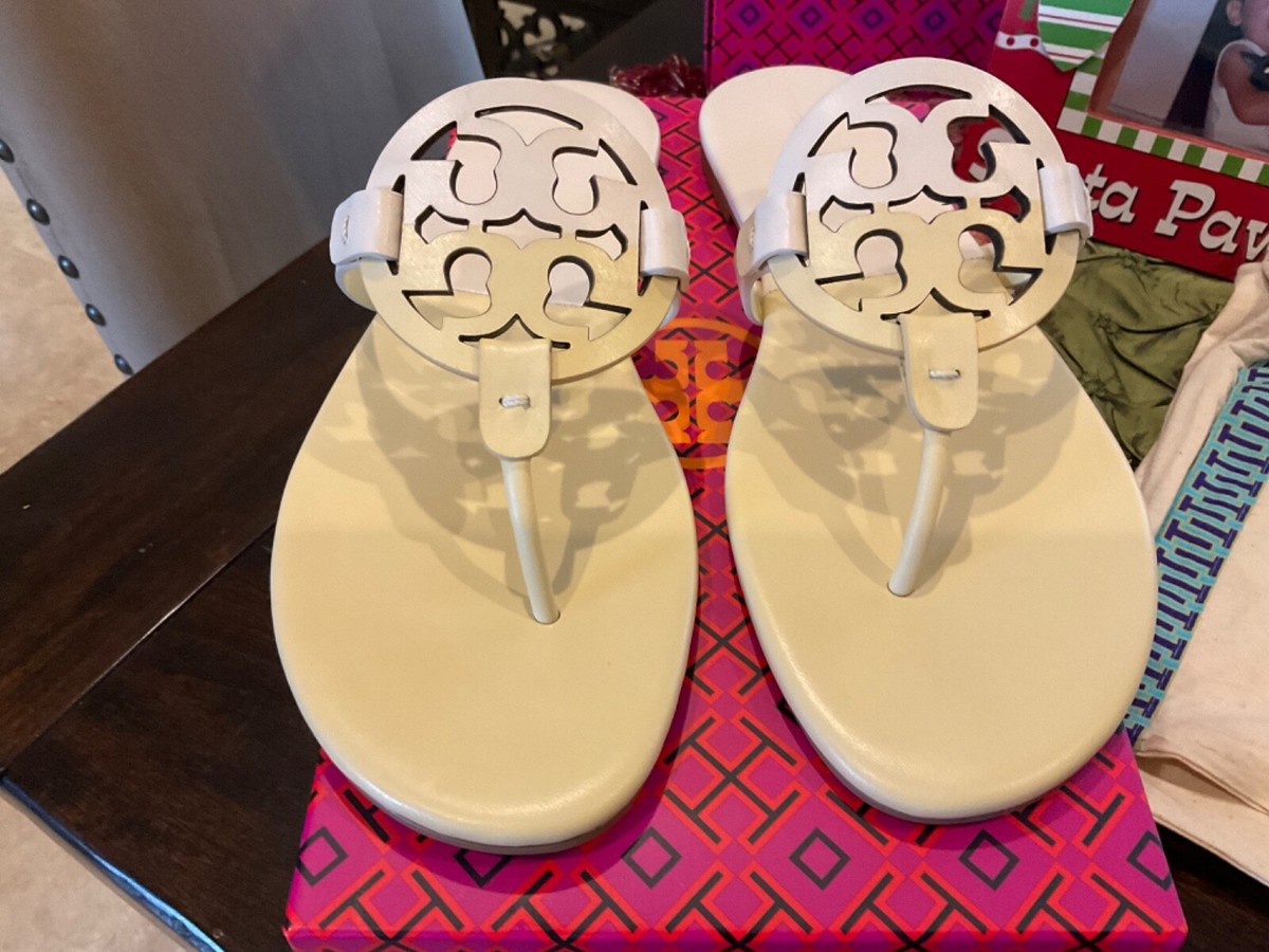 Tory Burch Miller Sandals in SWEET CORN NEW CREAM size 10, BNIB,MSRP$198