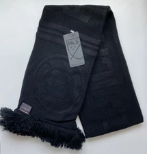 Chicago Fire FC Ruffneck Scarves MLS Black Double Sided-Black On Black Scarf