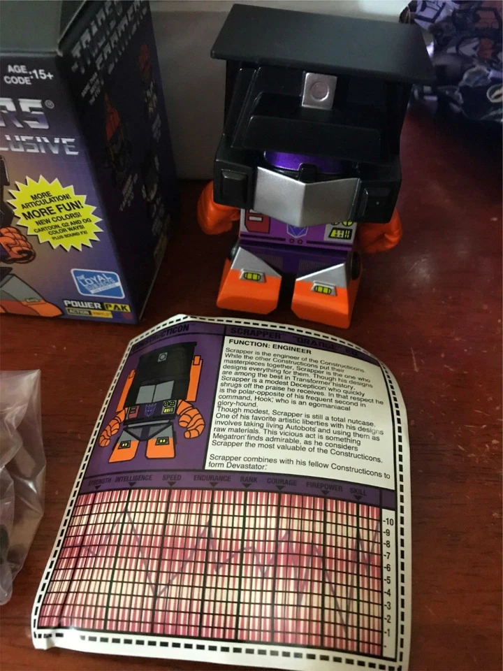 TRANSFORMERS ACTION VINYLS POWER PAK Loyal Subjects SCRAPPER ORANGE ED FIGURE - Image 3 of 4