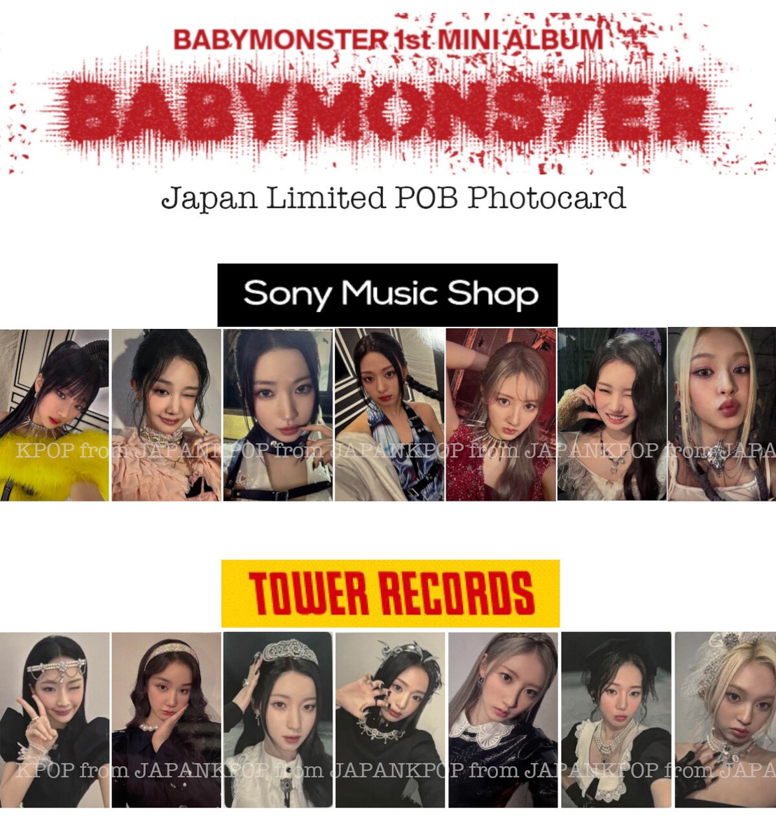 BABYMONSTER BABYMONS7ER Japan POB Official Photocard Sony