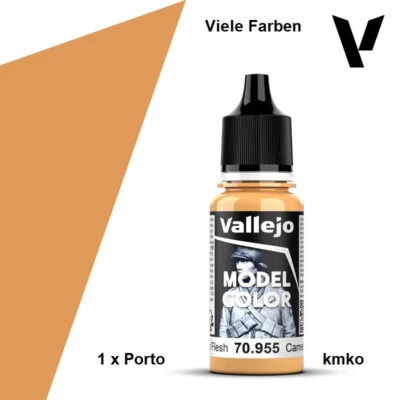 Vallejo 018 70.955 NEUE FORMEL dunkle Hautfarbe, flat flesh 18ml