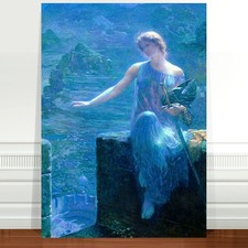 Edward Robert Hughes, The Valkyrie's Vigil ~ FINE ART CANVAS PRINT 32x24"