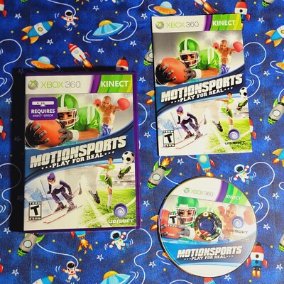 Xbox 360 MOTION SPORTS Play For Real Tested And Complete W/ Manual Kinect Game
