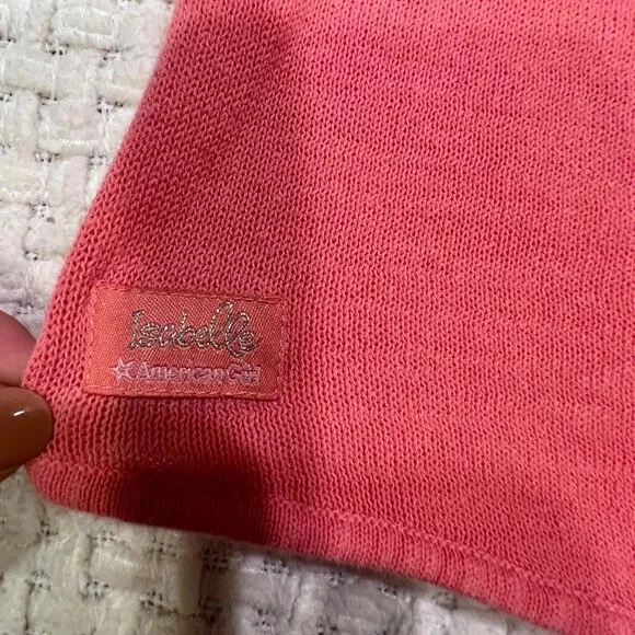 American Girl Kids девочек коралловый розовый лодка шеи асимметричный пуловер свитер 7-8 лет - Изображение 4 из 4