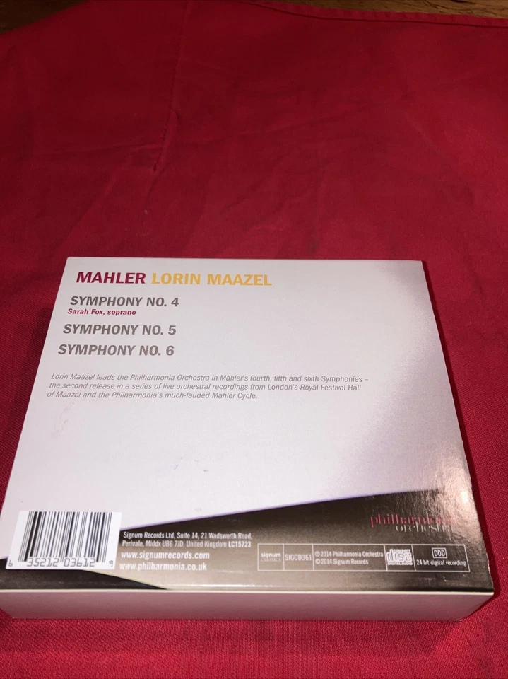 Syms 4-6 von Mahler,Gustav  (CD) Maazel 01202 - Bild 2 von 2