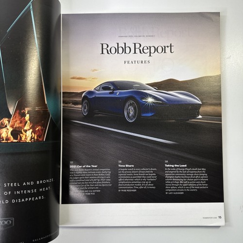Robb Report Magazine February 2021 Car Of The Year Issue Luxury Travel Watches - Picture 4 of 8