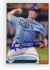 SIGNED BASEBALL CARD AUTO TAMPA BAY RAYS TOPPS 2012 KYLE FARNSWORTH #573