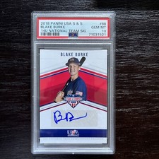 BLAKE BURKE 2018 Panini USA Stars & Stripes Auto Autograph /174  PSA 10