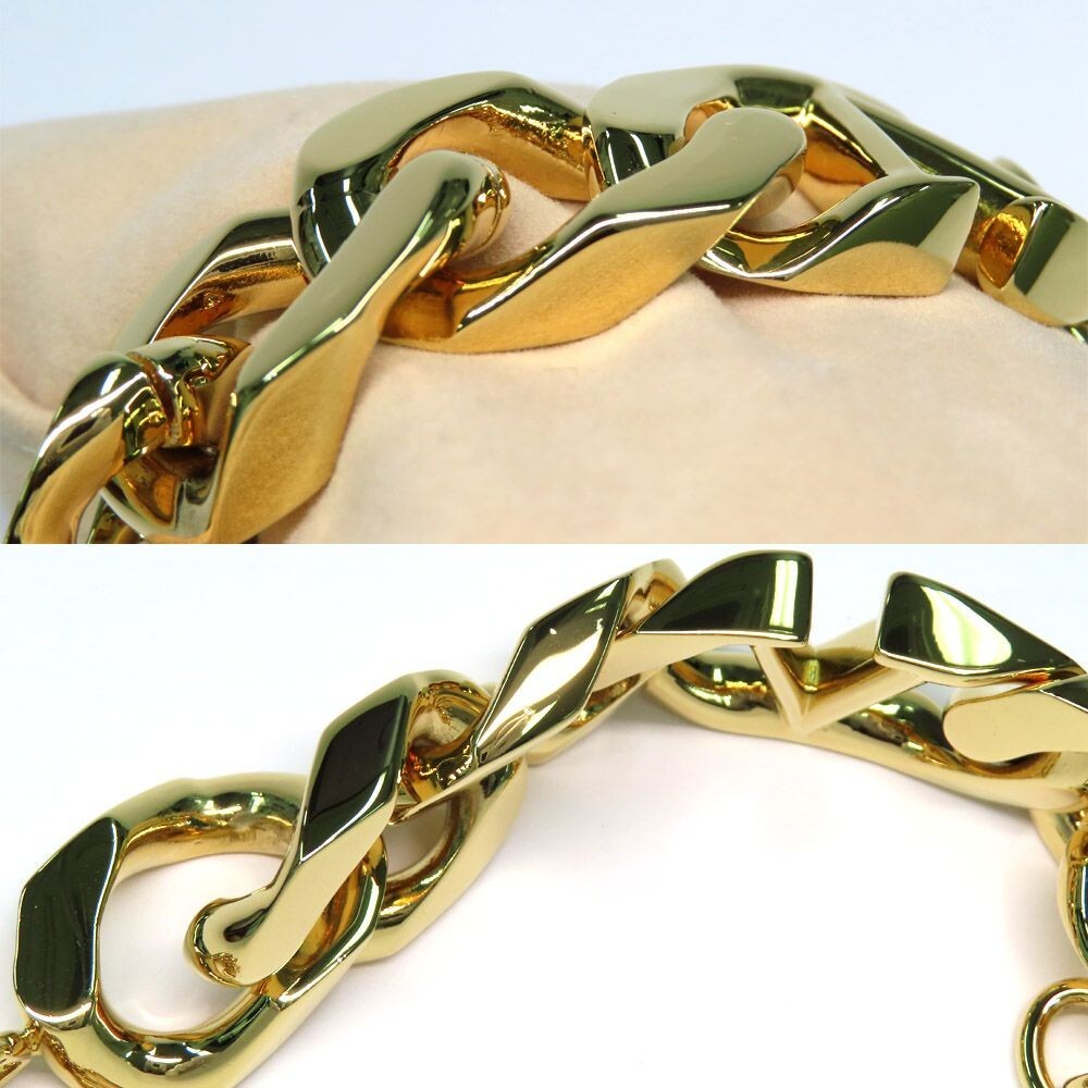 【関税&送料込】Valentino Garavani Bracciale Authentic Valentino Garavani V Logo Chain Bracelet Metal GD