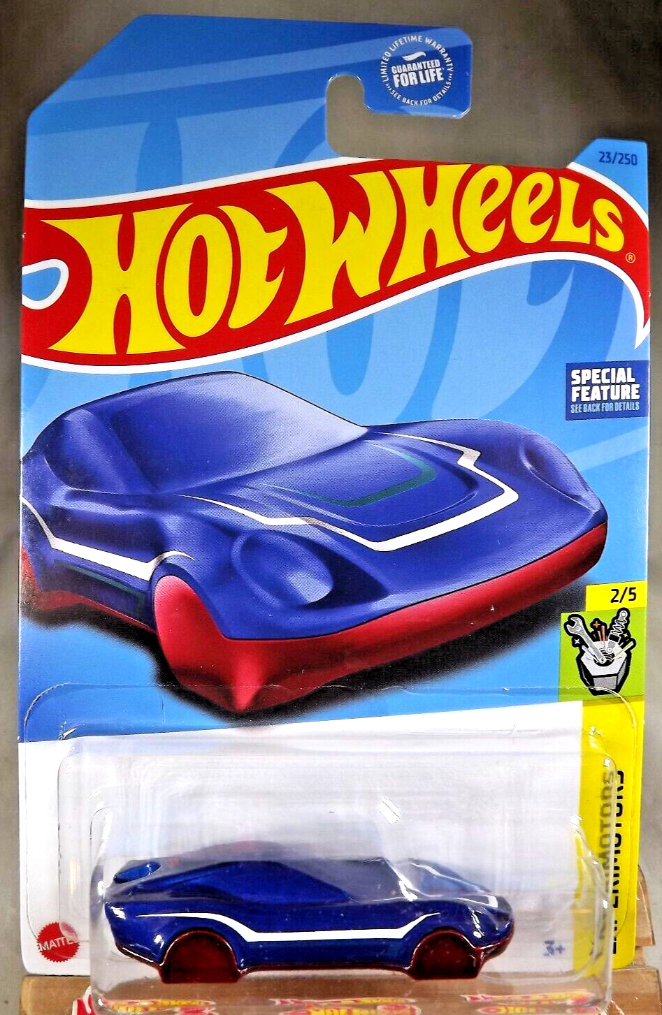 2023 Hot Wheels #23 Experimotors 2/5 COUPE CLIP Key Chain Clip Blue/Red Variant