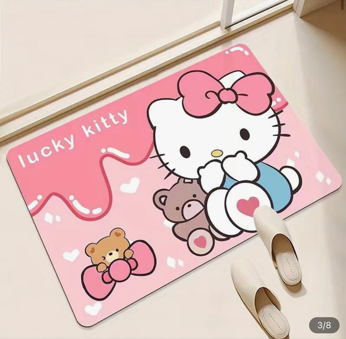 Hello Kitty Nonslip Rug Mat Sanrio Y2K Floor Mat Door Mat Bath Mat