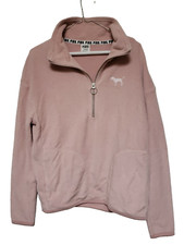 Victoria  s Secret Pink 3/4 Zip Pink Pullover Women  s Size Small