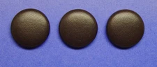3 MADE IN USA 26 mm, 1" GENUINE LEATHER DARK CHOCOLATE BROWN BUTTONS METAL LOOP
