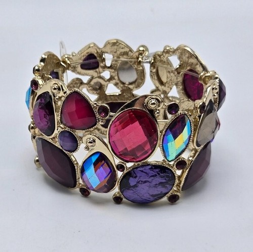 NWT Style & Co Bracelet Earrings Bracelet Set Jewelry Set Pink Purple Rhinestone - Picture 5 of 11