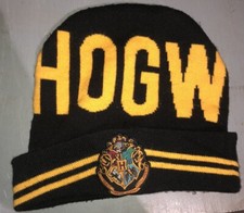 Harry Potter Hogwarts School House Crest Knit Beanie Hat Cap