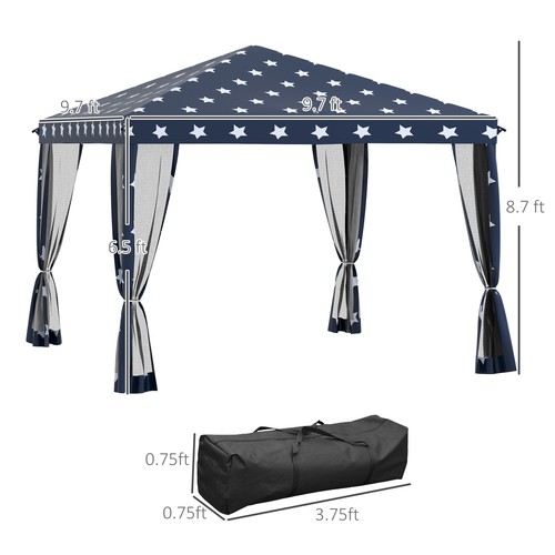 10x10 ft Outdoor Shelter Pop-Up Patio Canopy Tent with Sidewalls for Party Event - Picture 2 of 8
