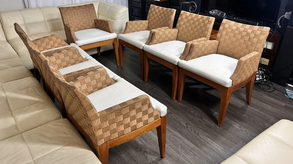 Sillas John Hutton Block Island años 90 con asientos 7 reposabrazos sillas Foto 3 de 4