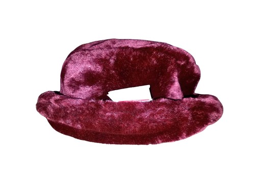 J Peterman Black Vintage Hat Velvet Ribbon Cloche Faux Fur  display picture 1