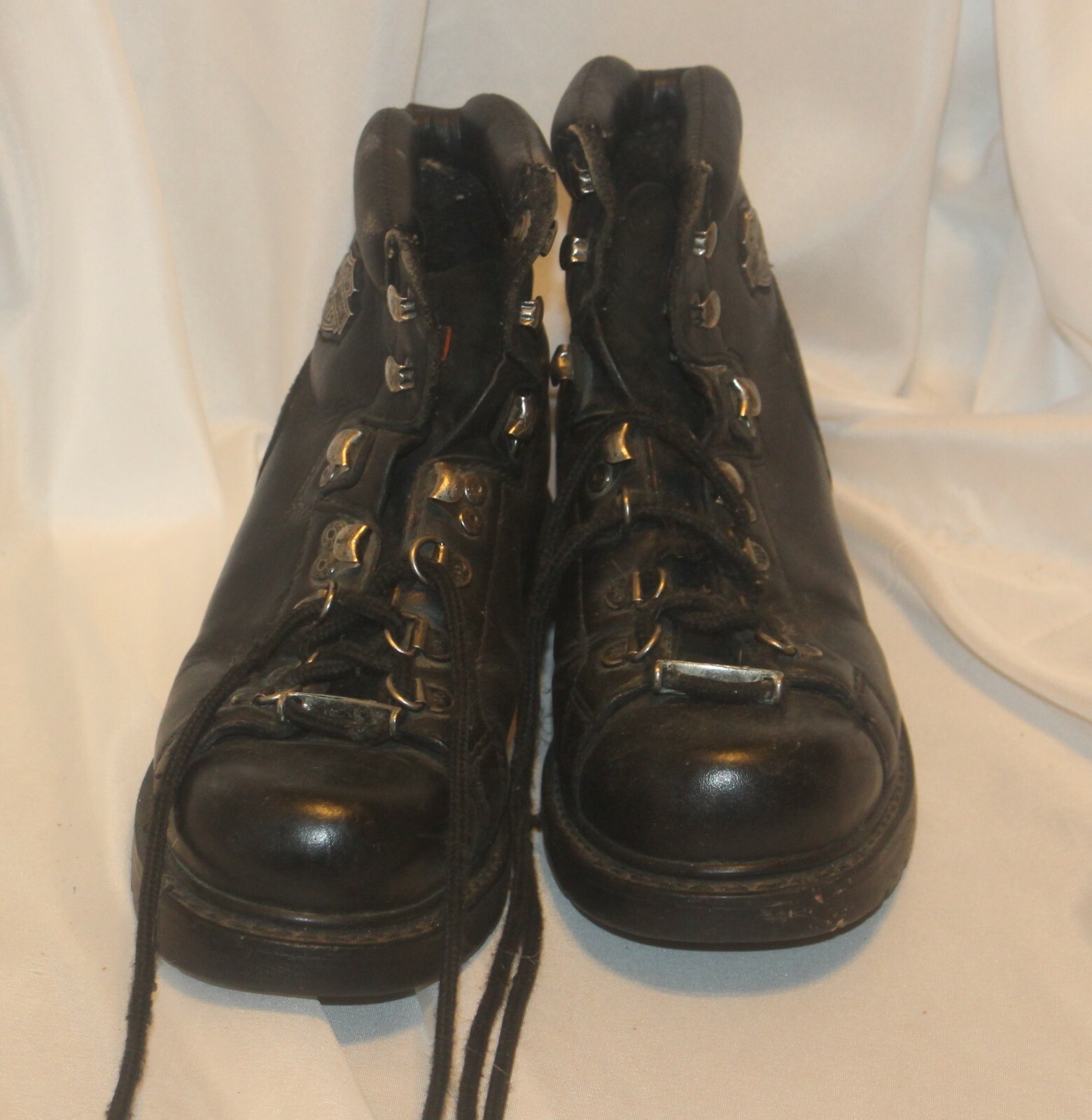 Harley Davidson Used Womens Motorcycle Boots Black La… Gem