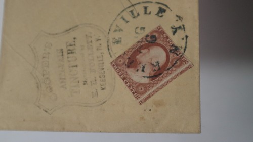 1857 Keeseville NY #11 Coopers Anti-Pain Tincture E.R Follett Shield CC Ad Cover - Picture 3 of 3