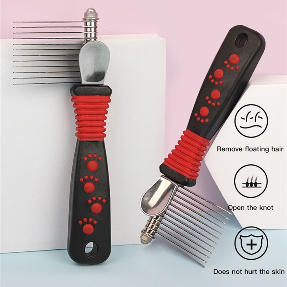 Vvciic 3in1 Haustierkamm - Dematting Comb Für Hunde & Katzen Mit Selbstreinigungsfunktion