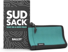 Ballsy Sud Sack Soap Pouch, Exfoliating Sponge for Baths and Showers - Compatibl
