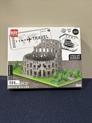 NIB TINY TRAVEL COLESSEUM MICRO BLOCKS SET BLOCK TECH Colosseum Roma Rome Italy