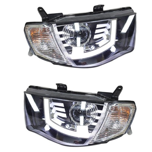 2Pcs LED Headlight Head Lamp Projector For Mitsubishi Triton ML MN Ute 2005-2014 - Picture 7 of 14