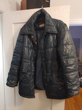 60/70s Campus Puffer Jacket Navy Blue Made In Usa Light Flaws 