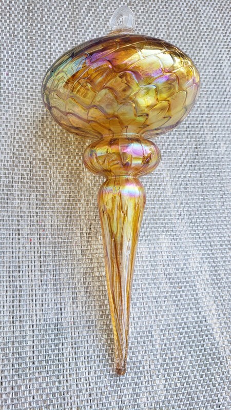 Iridescent Art Glass Ornament