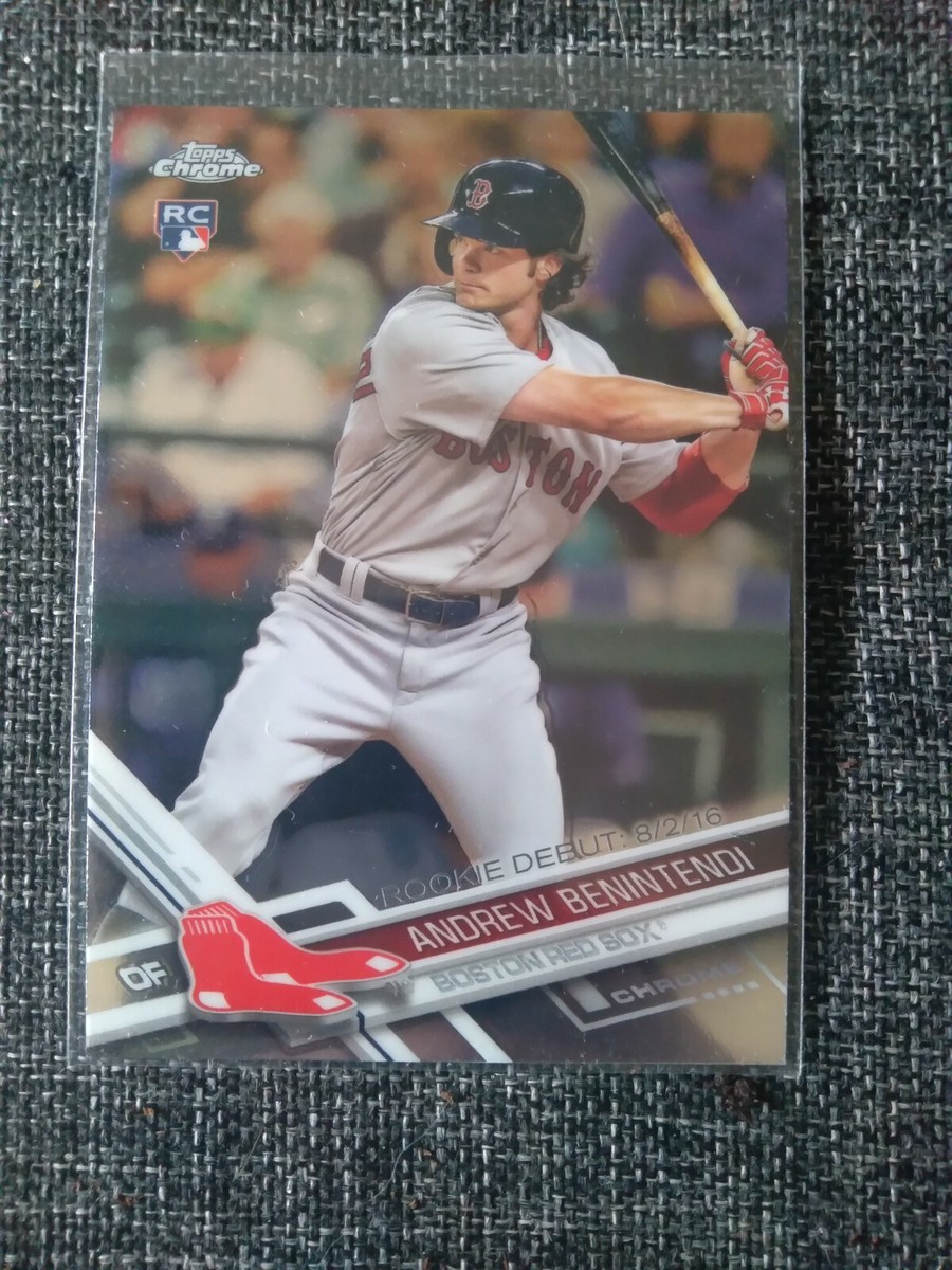 2017 TOPPS CHROME UPDATE #HMT35 ANDREW BENINTENDI RC Rookie Red