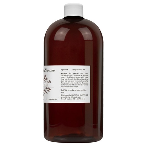Organic pumpkin seed oil 100% pure unrefined raw cold pressed bulk 32 oz 1 quart - 第 2/12 張圖片