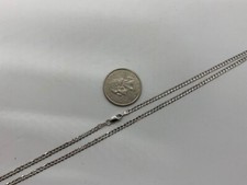 2.5mm 14k Solid White Gold Men's Women's Cuban Link Chain Necklace 16"-24" 