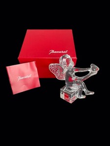 B Baccarat バカラ 天使 ANGEL PRESENTING HEART Baccarat Crystal Angel Figurine | eBay