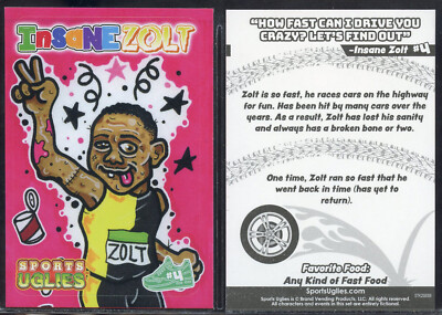 2021 SPORTS UGLIES USAIN INSANE BOLT #4 PARODY CARD RARE COOL GPK HTF QTY