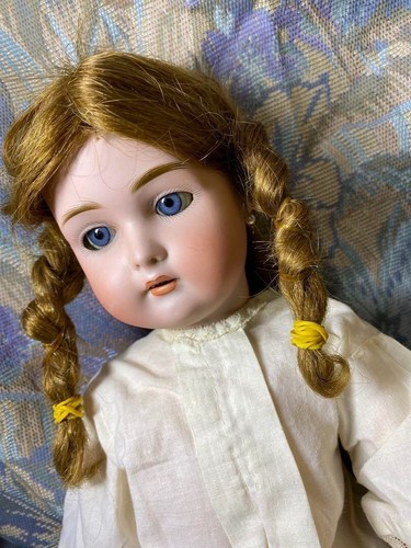 Antique Blue Eyes Bisque Doll Adolf Wislizenus 1851-1931 German - Picture 7 of 20