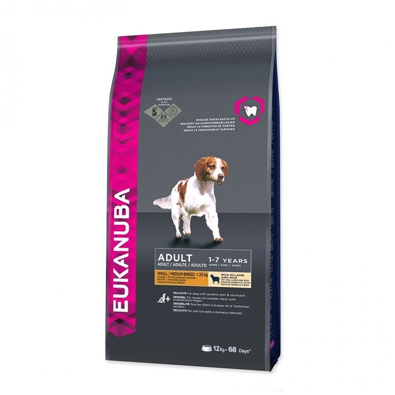 8710255121215 Eukanuba Small Medium Lamb Rice 12 kg EUKANUBA