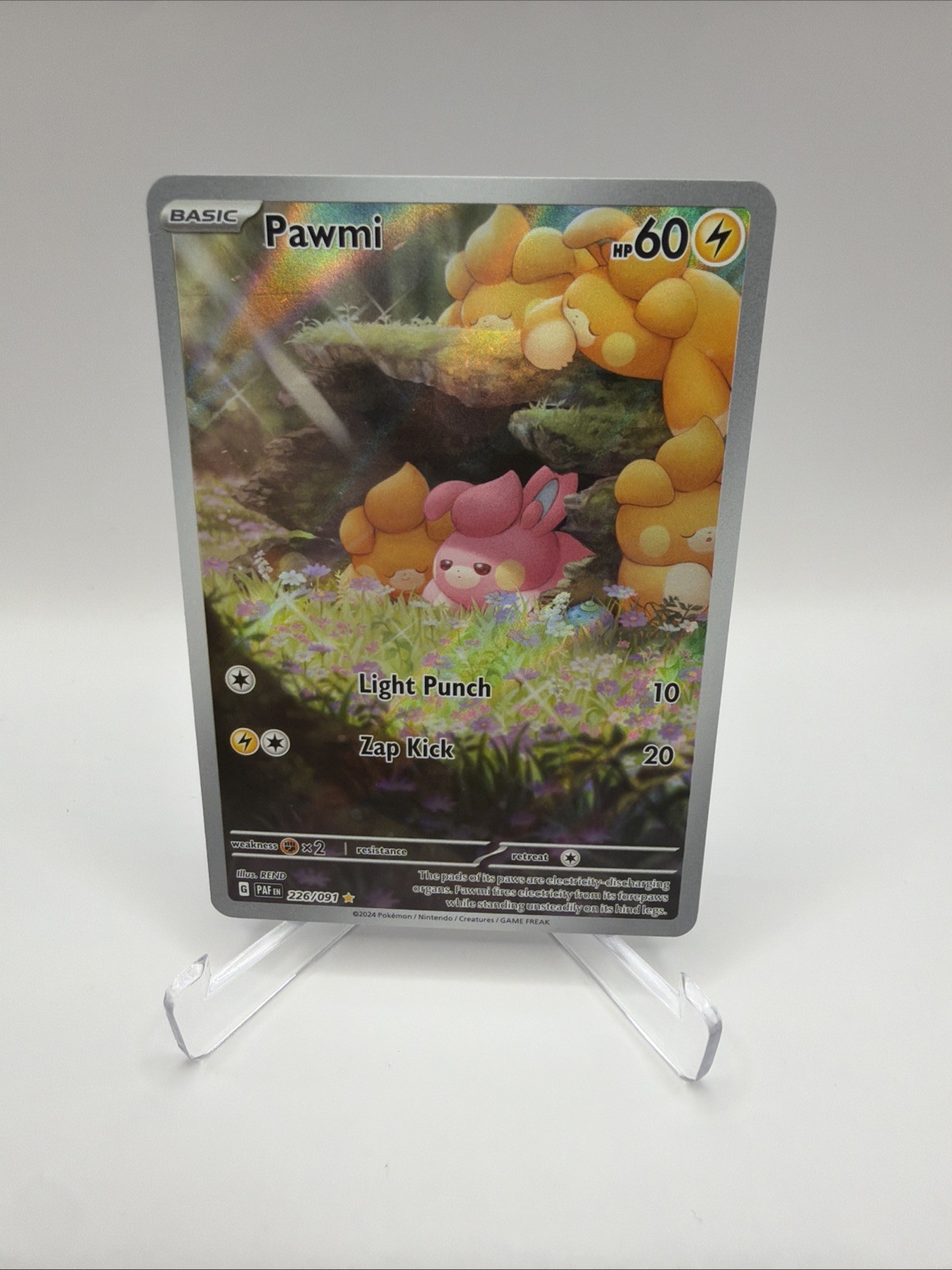 🔥Pawmi 226 Full Art Holo Pokemon SV: Paldean Fates Pokemon TCG🔥
