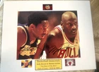 Kobe Bryant & Michael Jordan Signed matted 8 x 10" photo w coa
