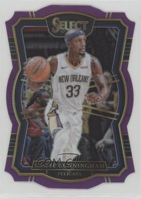 2017 Panini Select Premier Level Purple Die-Cut Prizm 18/99 Dante Cunningham 0c2