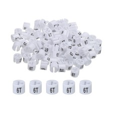 100 Pack Clothes Hanger Size Markers 6T White Color Coding Garment Tags