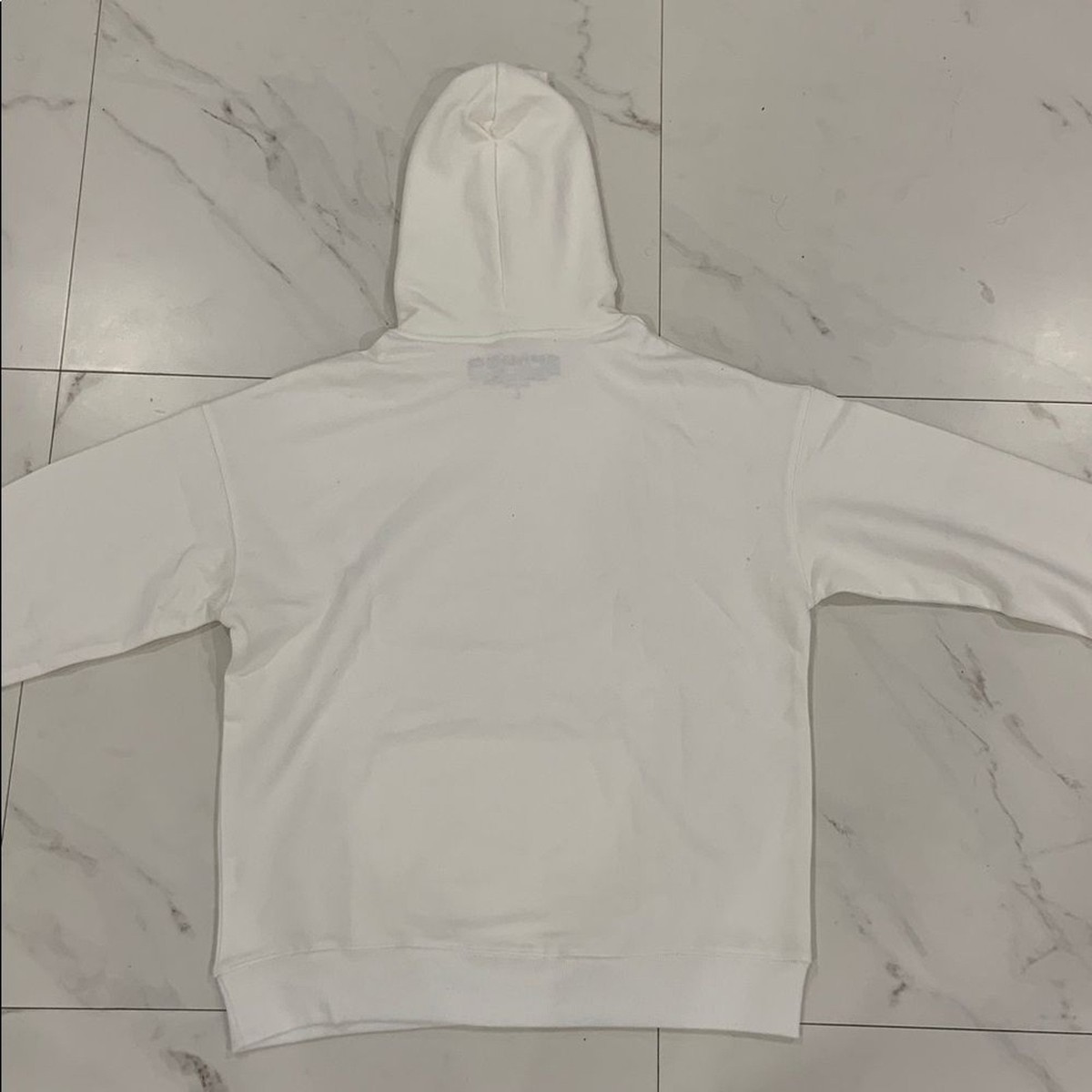 Sp5der Rhinestone Web Logo White Pullover Hoodie Men's size large