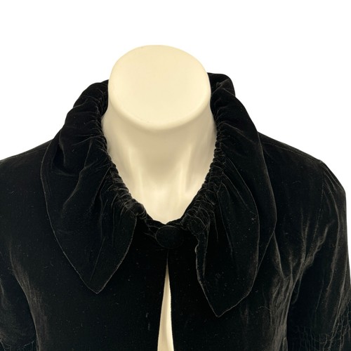CAbi Womens Velvet Opera Swing Jacket #158 NEW M Black Romantic Gothic Victorian - Picture 4 of 10