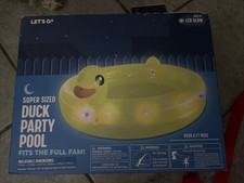 Jumbo 6ft Inflatable Supersized Duck Pool Party Float with LED Lights