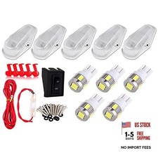 5x Clear Roof Cab Marker Lights Assembly Wbulbs For Chevy For Gmc