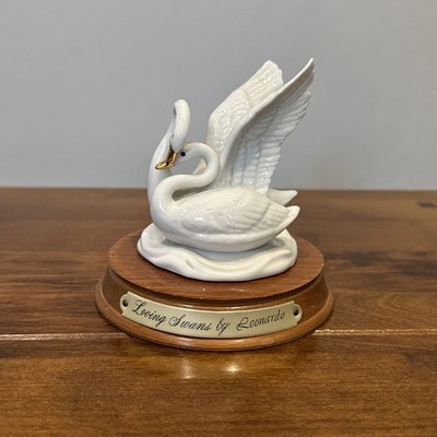 Leonardo Sammlung Liebevolle Schwäne Ornament - Vintage Selten 