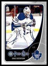 2010-11 O-Pee-Chee #105 Jonas Gustavsson Toronto Maple Leafs Hockey Card